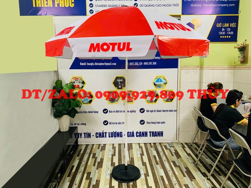 dù che cửa hàng xe máy có in logo