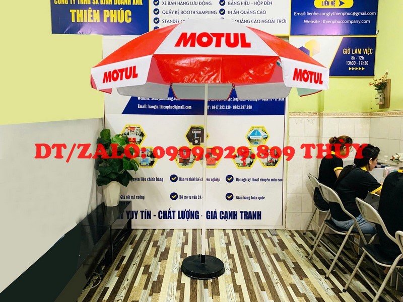 dù che quán ăn có in logo