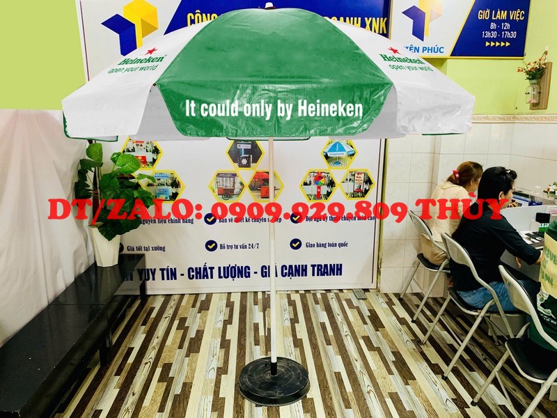 dù che quảng cáo thương hiệu in logo bia sài gòn