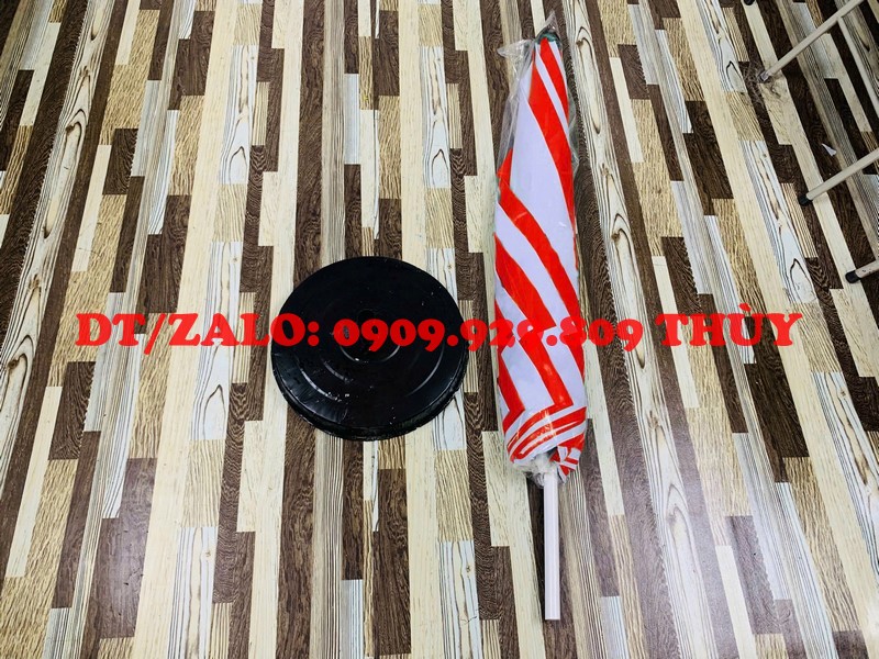 dù che xe đẩy bán hàng rong có in logo