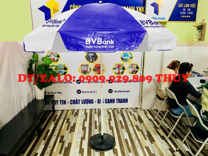 Dù tròn in logo ngân hàng BV bank