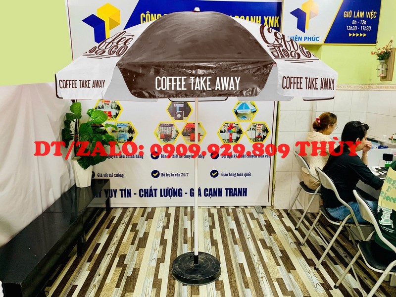 Xưởng in dù ngoài trời cà phê